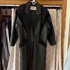 Black Leather Long Coat